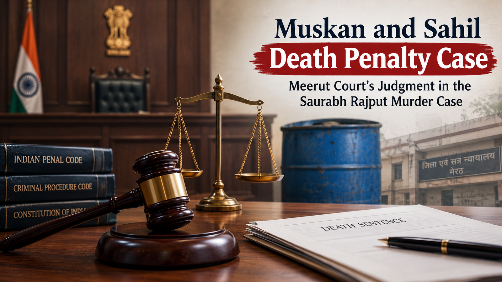 Muskan and Sahil death penalty case – Meerut court judgment in the Saurabh Rajput murder case.